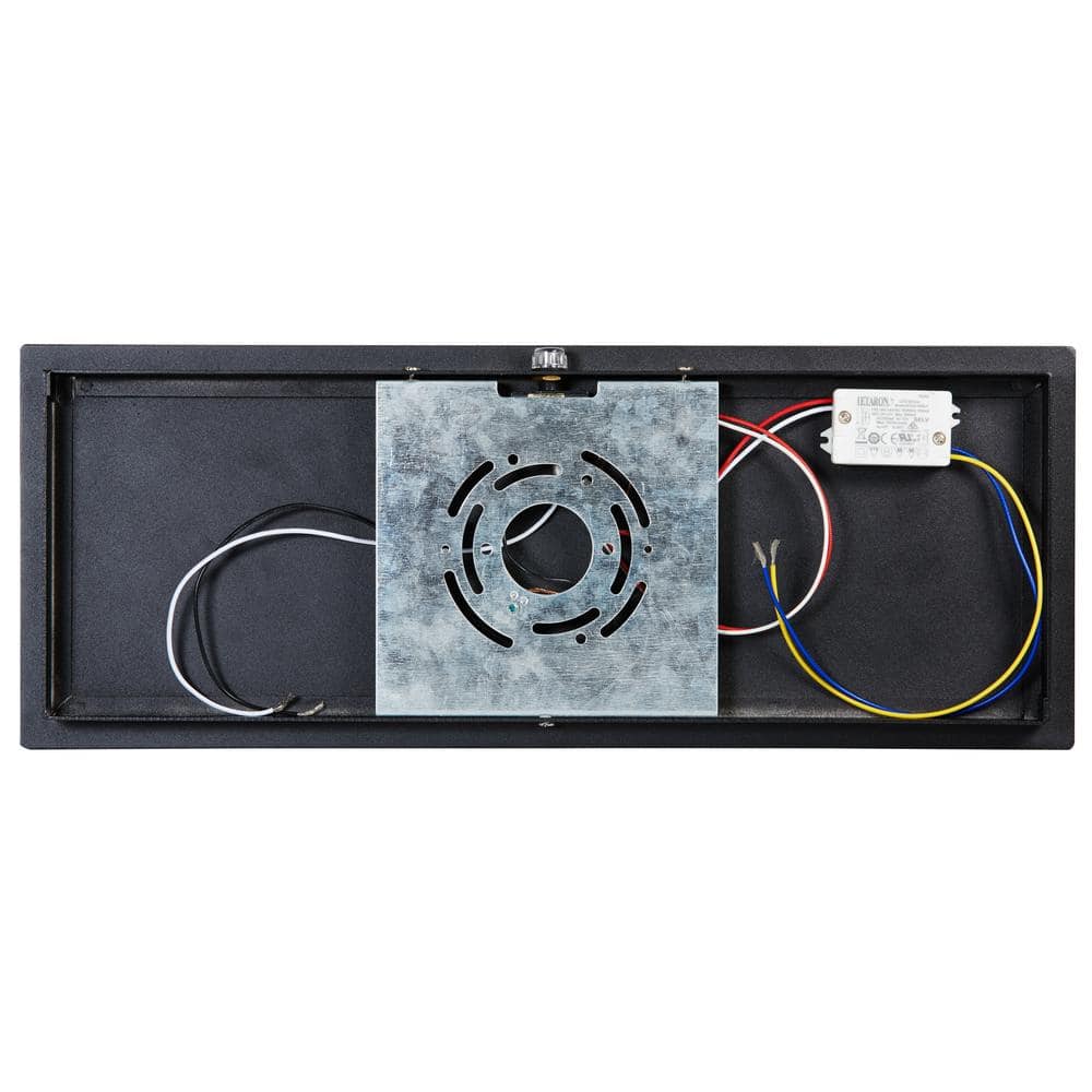 Large Black Steel Floating Address Plaque with Light Sensor