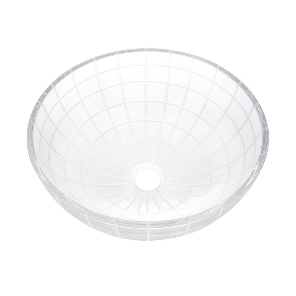 Virage 16" Clear Glass Round Vessel Sink