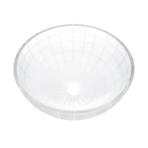 Virage 15.75 in. Round Glass Vessel Sink in Clear Glass