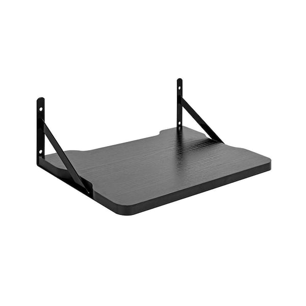 Mini Projector Router Floating Wall Mount Shelf Cable Organizer Rack MDF Metal Black for Modem Xbox PS5 PS4