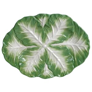 English Garden 3-D Oval 15.5 in. Multicolored Platter