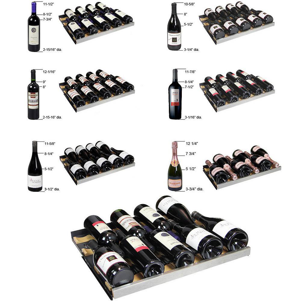 Black Glass Single Zone 119 Bottle Wine Refrigerator