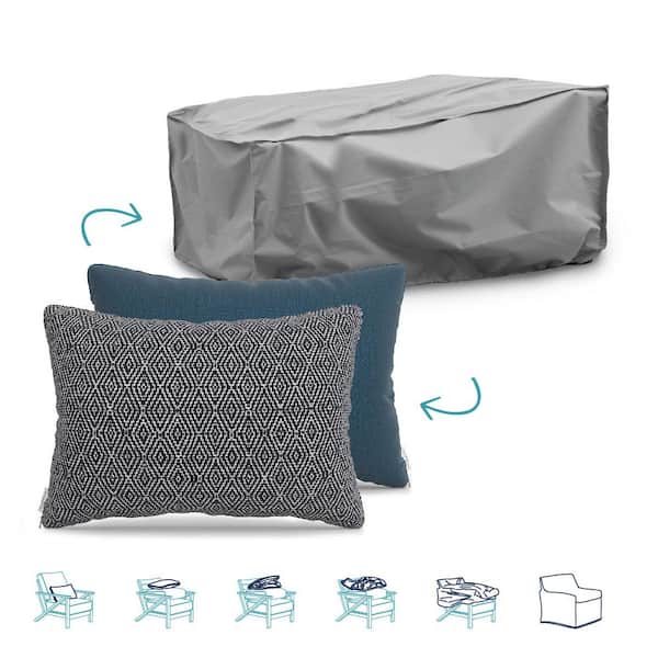 Unbranded Pillow-To-Cover 16 in. x 24 in. Capra Indigo/Meridian Twilight Pillow Chaise Lounge Cover