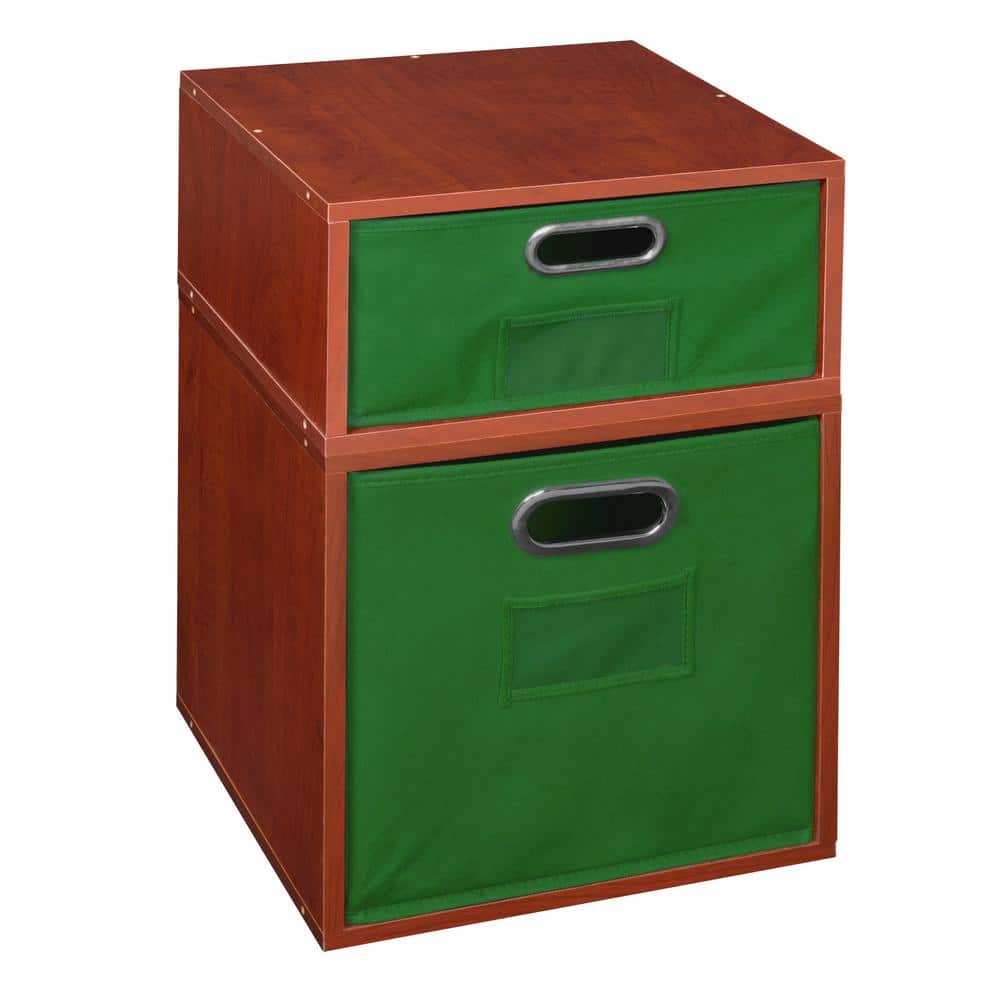 19.5 in. H x 13 in. W x 13 in. D Wood 2- Cube Organizer