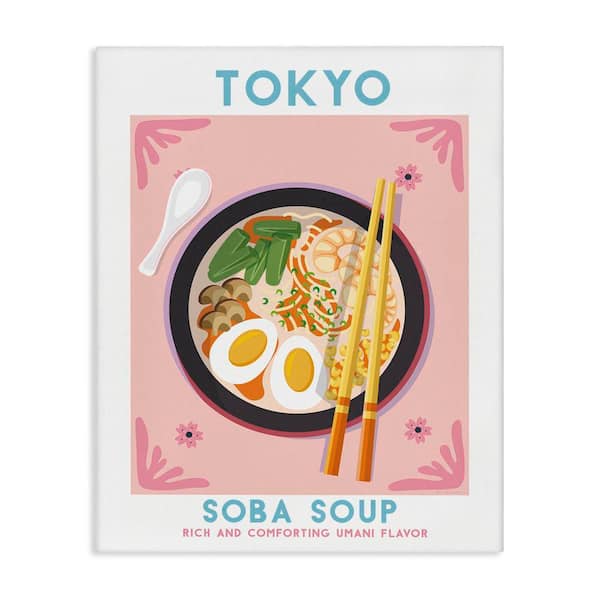Stupell Industries Tokyo Soba Soup by Omar Escalante Unframed Food Graphic Art Print 20 in. x 16 in.