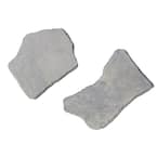 20 in. and 21 in. Irregular Concrete Blue Variegated Stepping Stones Kit (20-Piece)