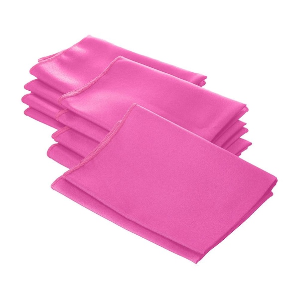 10 Pack 20 Inch Polyester Cloth Napkins Pink - Your Chair Covers Inc.
