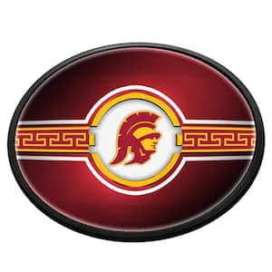 Shop Grimm USC Oval Made in USA University of Southern California Rotating Illuminated LED Wall Sign Featuring The Trojans Interlocking SC Athletic Mark