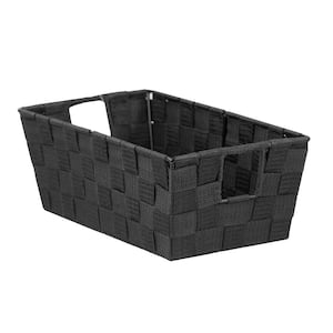 4.5 in. H x 6.5 in. W x 11.5 in. D Black Fabric Cube Storage Bin