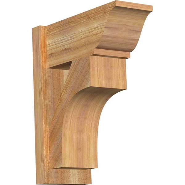 Ekena Millwork 8 in. x 22 in. x 18 in. Westlake Traditional Rough Sawn Western Red Cedar Outlooker