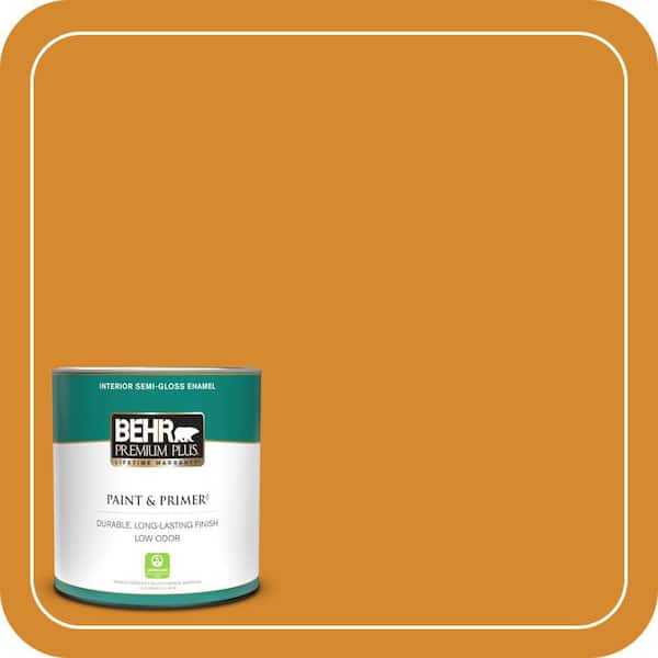 BEHR PREMIUM PLUS 1 qt. #S-H-300 Opulent Semi-Gloss Enamel Low Odor Interior Paint & Primer