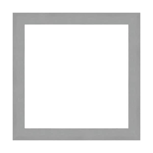 Amanti Art Mirror Makeover Brushed Nickel 21.25 in. W x 21.25 in. H Bathroom Mirror Frame Border Kit-Fits a 20x20 mirror