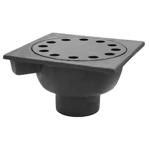 6 in. x 6 in. x 2 in. Spigot Outlet Cast Iron Bell Trap with Loose Lid