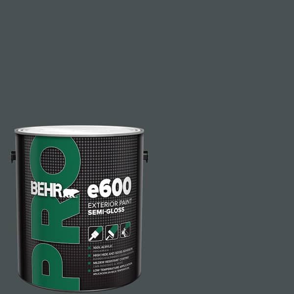 1 gal. #720F-7 Dark as Night Semi-Gloss Exterior Paint