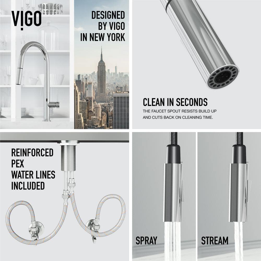Greenwich Chrome Touchless Pull-Down Kitchen Faucet with Spray