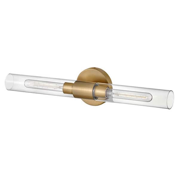 LARK - Shea 24.0 in. 2 Light Lacquered Brass Vanity Light