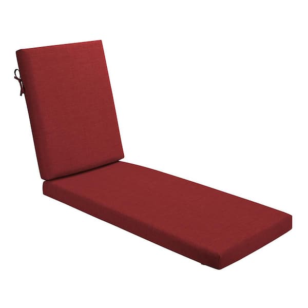 Foam Outdoor Chaise Lounge Cushion 21 x 72 Made with ProFoam Rain-Proof Fade Resistant Ruby Red Leala