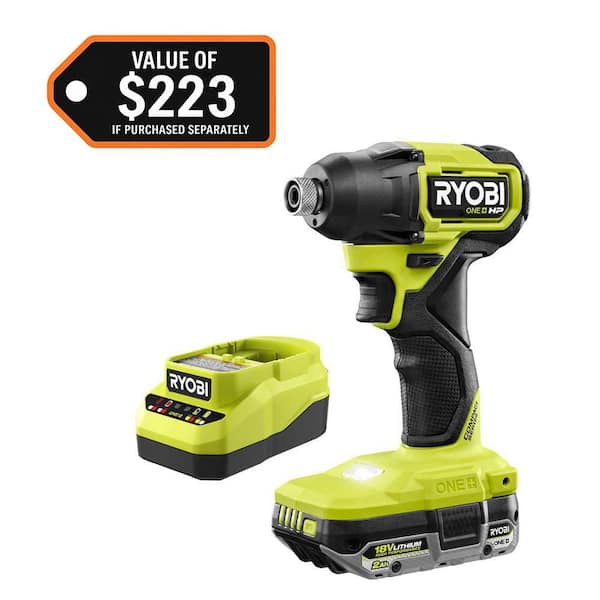 ONE+ HP 18V Brushless Cordless Compact Impact Driver Kit with 18V 2.0 Ah HIGH PERFORMANCE Battery and Charger
