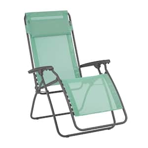 R-Clip in Chlorophyle Steel Frame Folding Zero-Gravity Reclining Lawn Chair