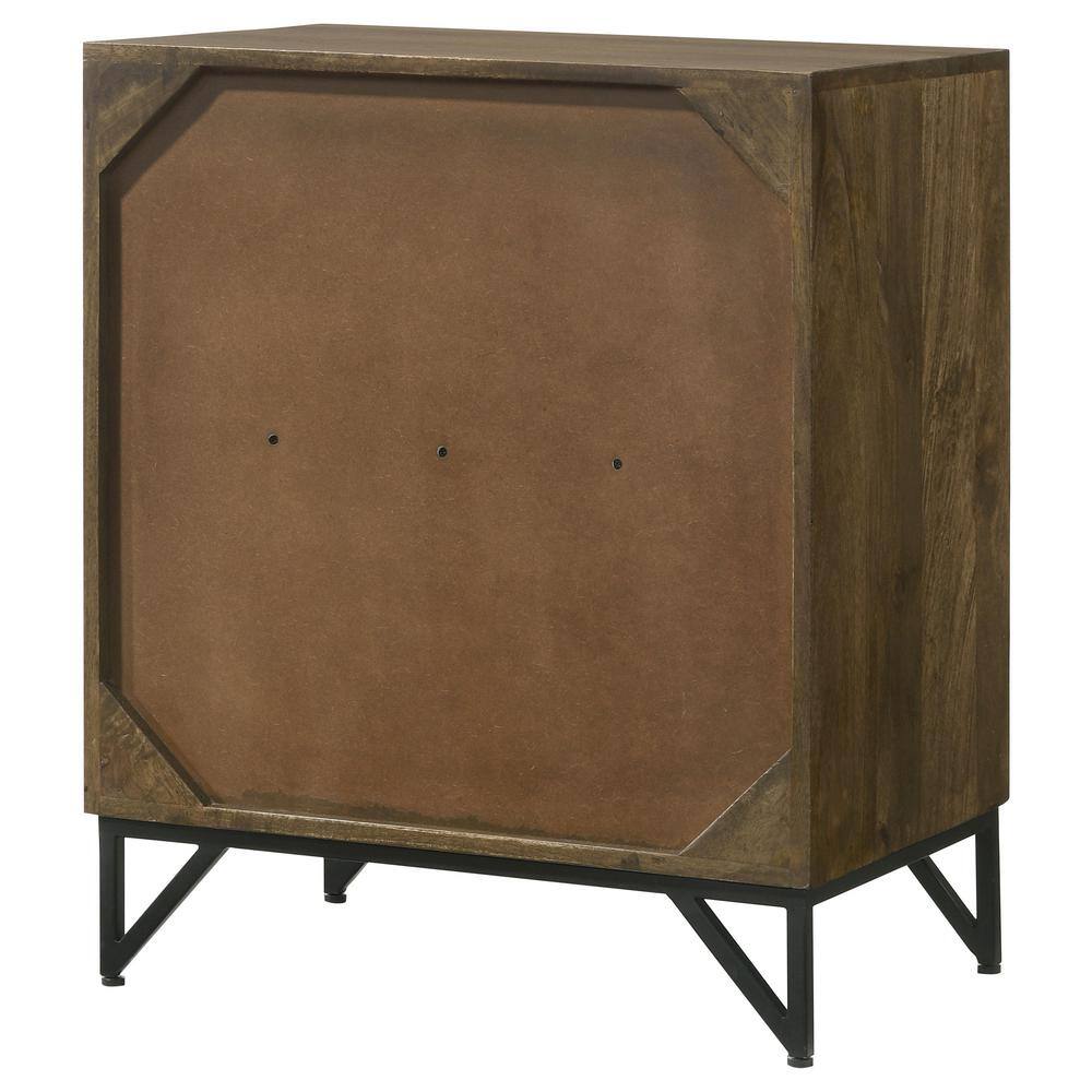 Zaria Brown Mango Wood Rustic Accent Cabinet