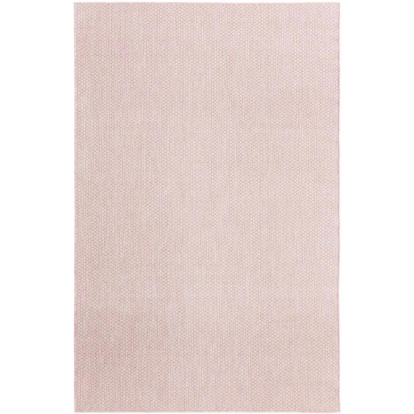 Unique Loom Outdoor Solid Whisper Pink 5 ft. 3 in. x 8 ft. Area Rug