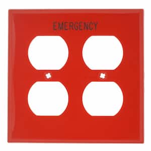 Red 2-Gang 1-Toggle/2-Duplex Wall Plate (1-Pack)