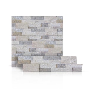 White Chestnut 6 in. x 24 in. Natural Stacked Stone Veneer Panel Siding Exterior/Interior Wall Tile (2-Boxes/11 sq. ft.)
