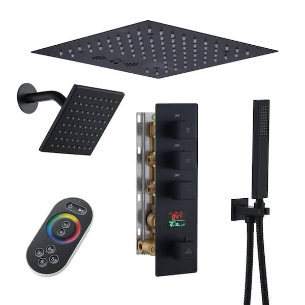 CASAINC Digital Display 3 Function Single Handle 1-Spray