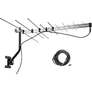 150 Miles Long Range Reception Amplified UHF, VHF, 4K 1080p HD Digital Outdoor TV Antenna for Attic or Roof Mount