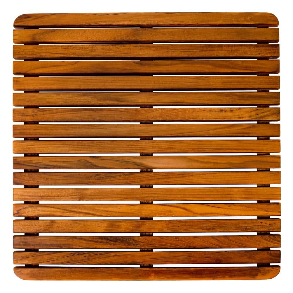 Nordic Style 24.01 in. L x 24.01 in. W x .9 in. H Square Teak Indoor and Ou