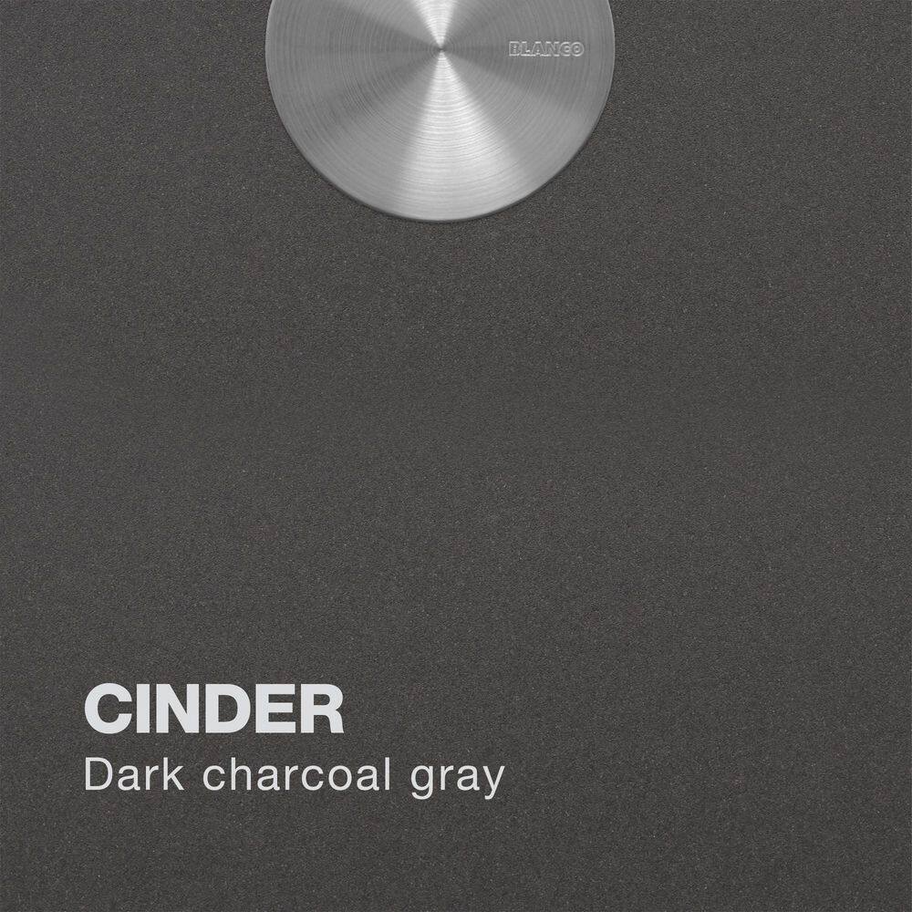 Cinder Gray Granite Double Bowl Drop-In Kitchen Sink