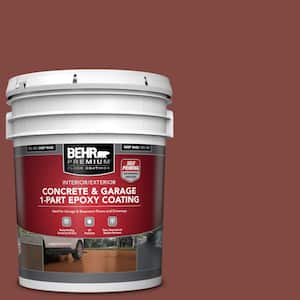 5 gal. #S140-7 Deco Red Self-Priming 1-Part Epoxy Satin Interior/Exterior Concrete and Garage Floor Paint
