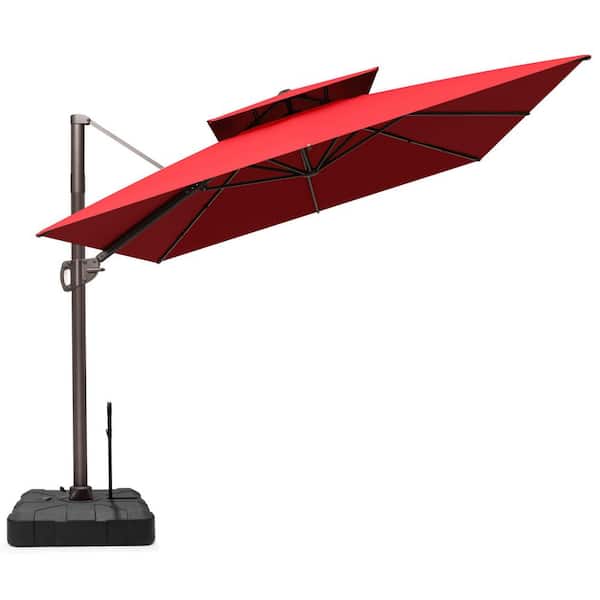 JEAREY 12 ft. x 12 ft. Aluminum Cantilever Patio Umbrella with