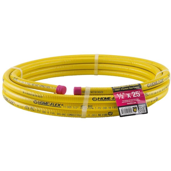 HOME-FLEX 1/2 in. CSST x 25 ft. Corrugated Stainless Steel Tubing