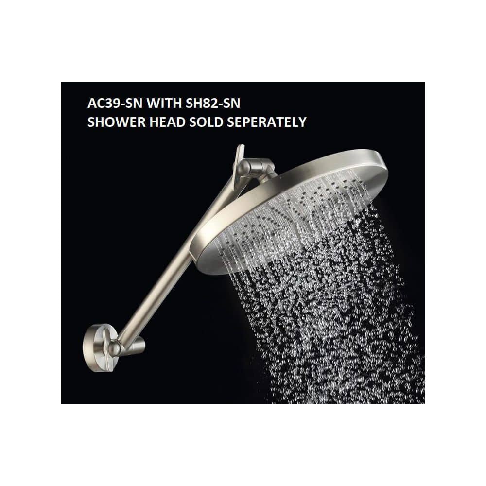 Polished Chrome Adjustable Wall-Mounted Rain Shower Head