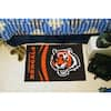 NFL Team Repeat Rug - Cincinnati Bengals (Black Background), 3'10x5'4 -  Cincinnati Bengals (Black Background) | NFL Team Repeat Rug