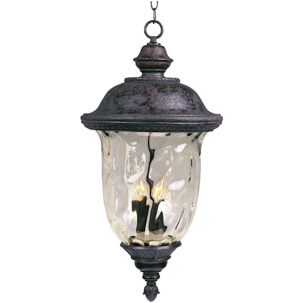 Carriage House Die Cast 3-Light Oil-Rubbed Bronze Outdoor Hanging Lantern