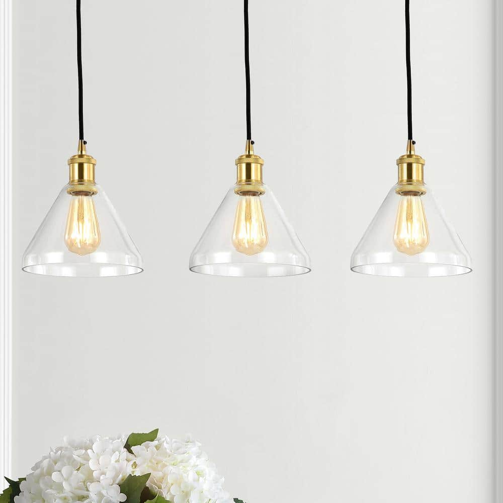 Kiawah Island Brushed Gold 30.5" LED Linear Pendant with Clear Glass