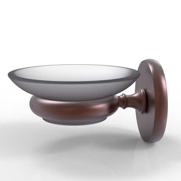 Allied Brass Prestige Skyline Collection Wall Mounted Soap Dish in Antique Copper