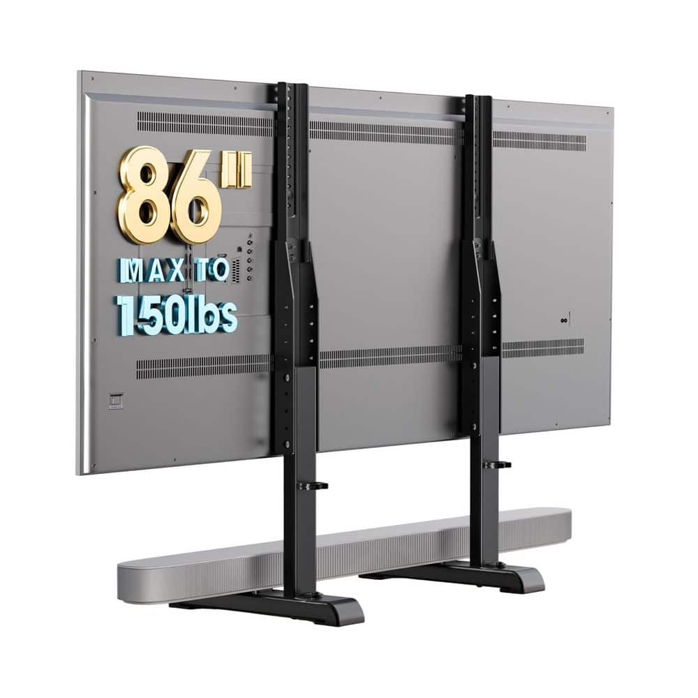 Universal TV Stand Table Top Adjustable TV Base Replacement for 37-86 in. TVs Black with Cable Management price history on PriceWatchPro