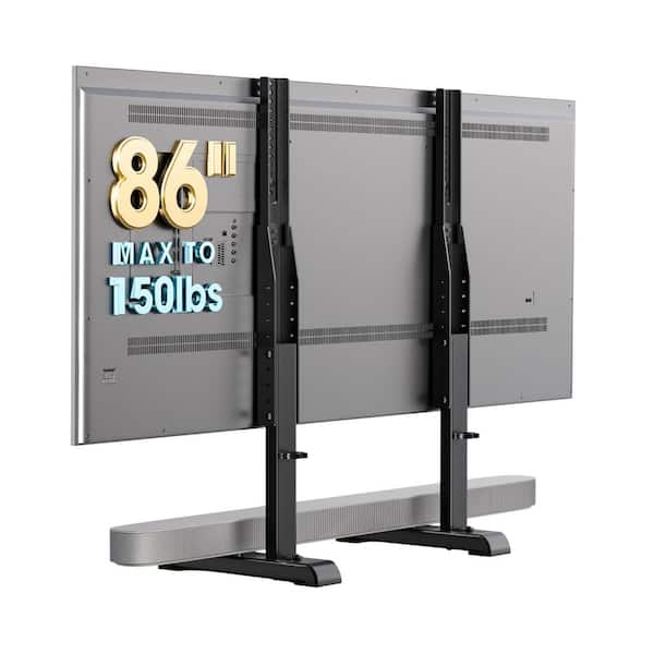 Universal TV Stand Table Top Adjustable TV Base Replacement for 37-86 in. TVs Black with Cable Management