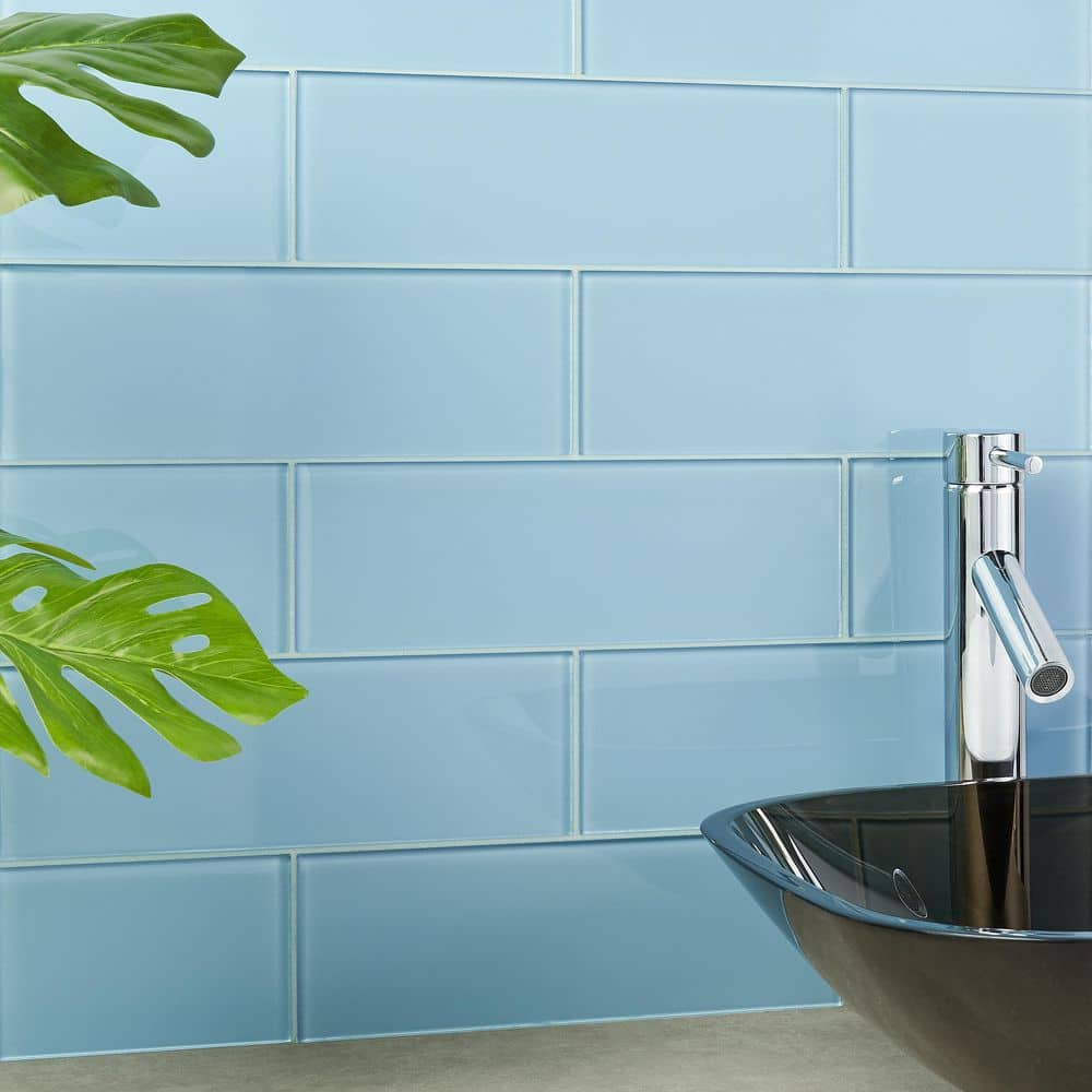 Smoke Gray 4'' x 12'' Glass Subway Tile