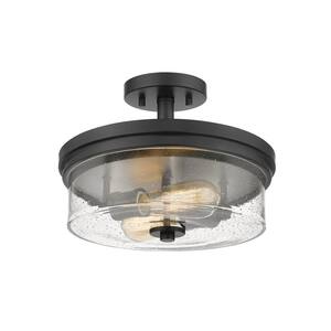 Designers Fountain 16.5 in. Ryder 2-Light Forged Black Interior Ceiling ...