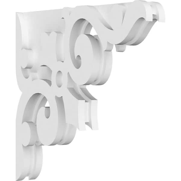 Ekena Millwork Whitman 1.5 in. W x 12 in. H x 12 in. D Signature Urethane Polyurethane Corbel