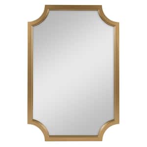 Medium Irregular Gold Contemporary Mirror (36 in. H x 24 in. W)