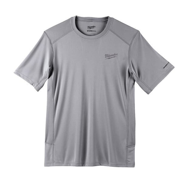 Men's Small Gray WORKSKIN Light Weight Performance Short-Sleeve T-shirts (2-Pack)