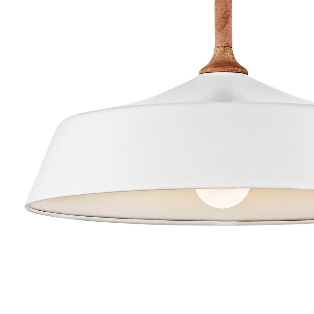 Danika Mid-Century Modern Black and White 16'' Pendant Light
