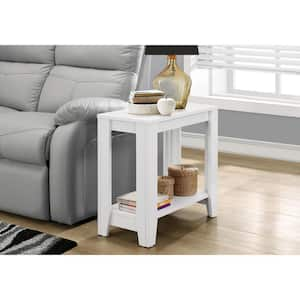 White End Table with Shelf