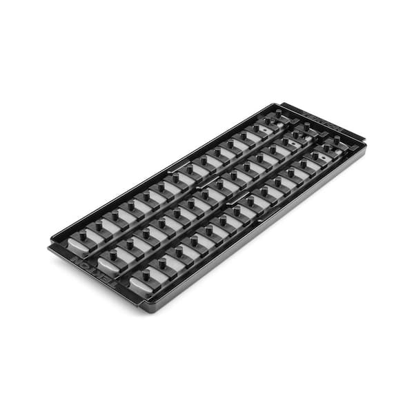 TEKTON 1/4 in. Drive 3-Rail Socket Organizer Set, Gray (45-Tool)