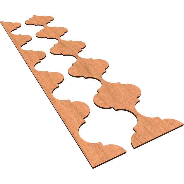 Ekena Millwork Marrakesh 47 in. H x 0.25 in. W Slatwall Panels in Cherry 12-Pack